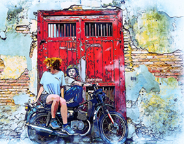 Sketch and painting